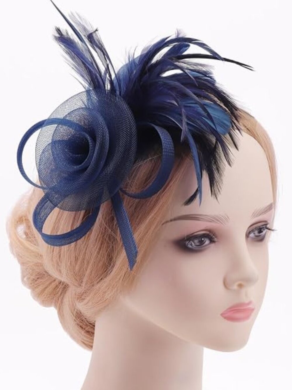 Fascinators Hats for Women Tulle Feather Tea Party Fascinator Hats